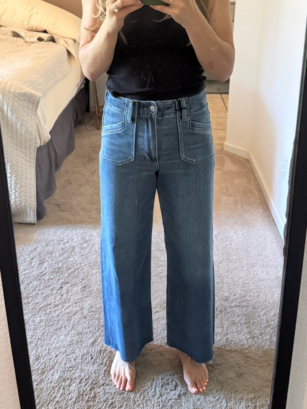 PAIGE Wide Leg High-Rise Jeans (Anessa) size 25Petite - Picture 2 of 13